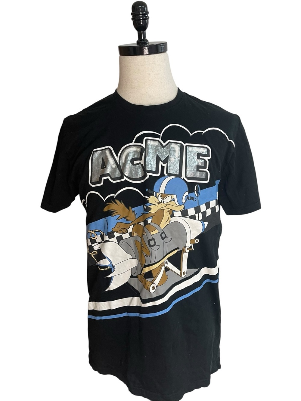 ACME Wiley Coyote Rocket Graphic Tee Black